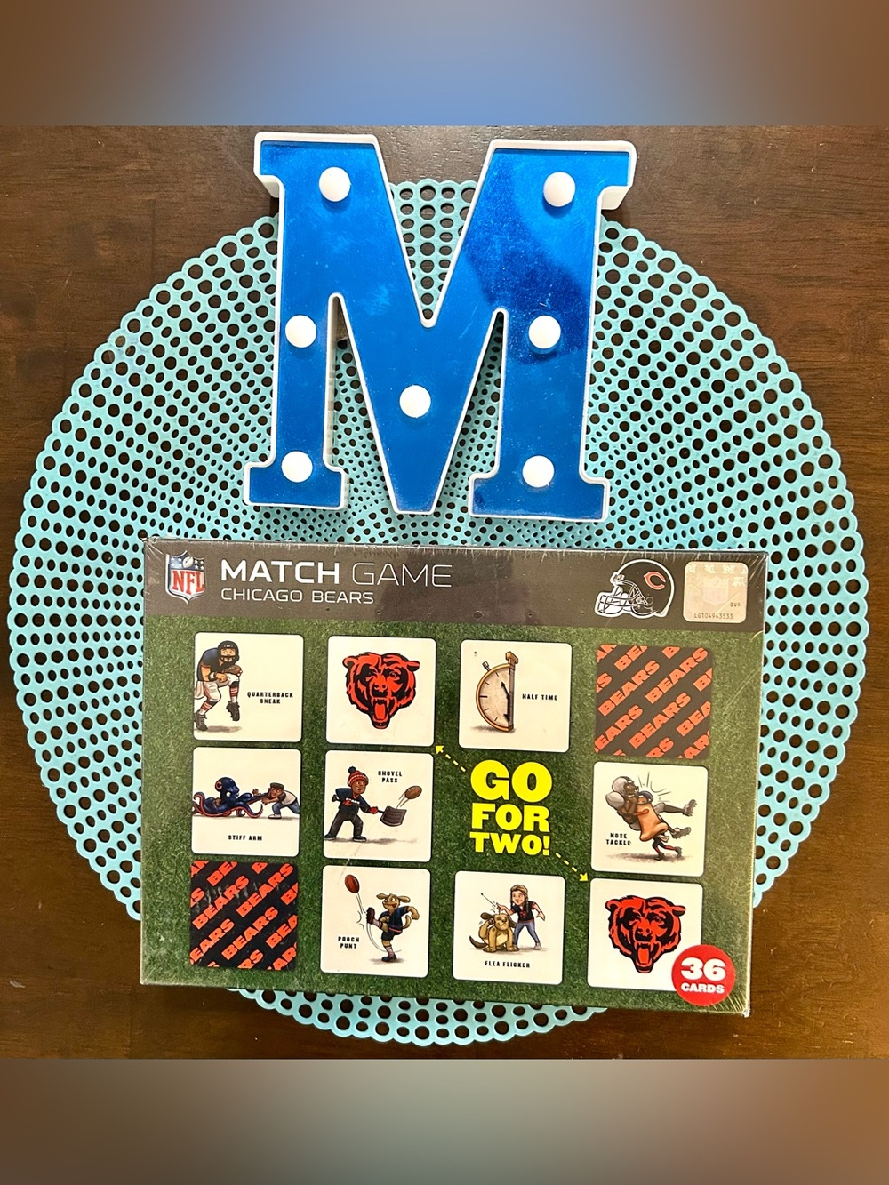 NFL Chicago Bears Football - Memory Match Game Sealed NEW - Collector Gift